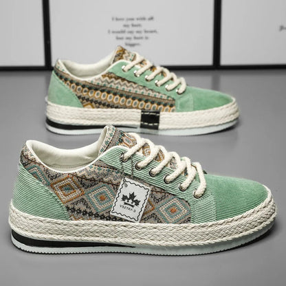 Espadrilles Men Sneakers Flat Canvas Shoes For Men Yuppie Casual Walking Shoes Male Linen Men's Shoes Fisherman's Sneakers Man