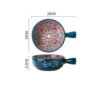 Glazed Salad Bowl Dessert Bowl Household