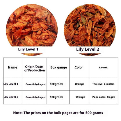Wholesale In Bulk Lily Lily Dried Flower Lily Tea Red Lily Tea