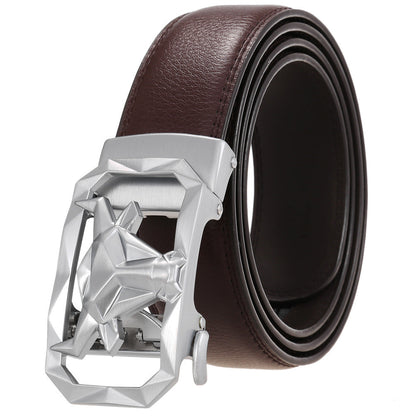 Fashion Men's Leather Belt Alloy Buckle