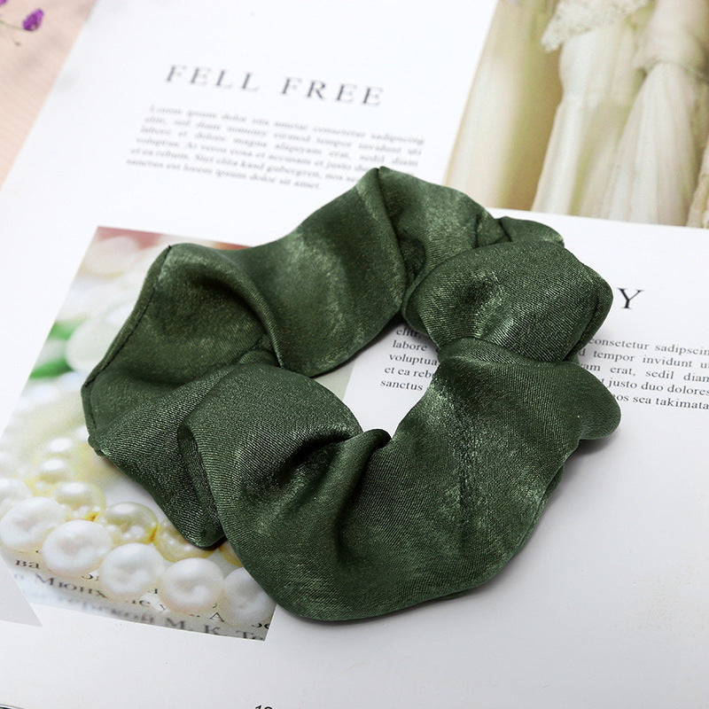 Girly Solid Color Large Intestine Hair Ring