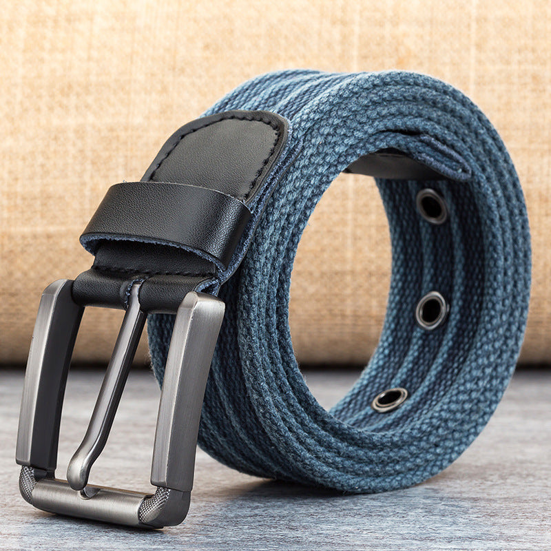 Men's Pin Buckle Polyester Canvas Belt