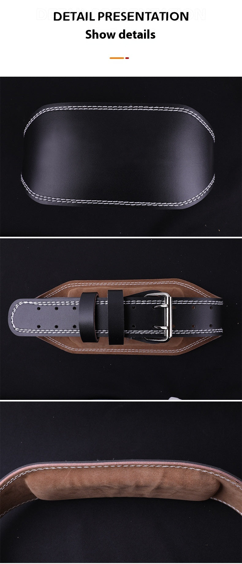 Cowhide Squat Strength Training Weightlifting Belt