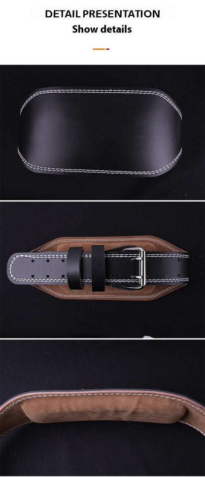 Cowhide Squat Strength Training Weightlifting Belt