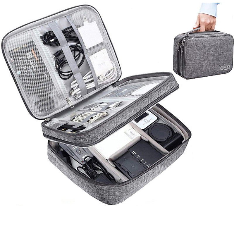 Electronics Organizer Travel Cable Bag Waterproof Digital Accessories Case