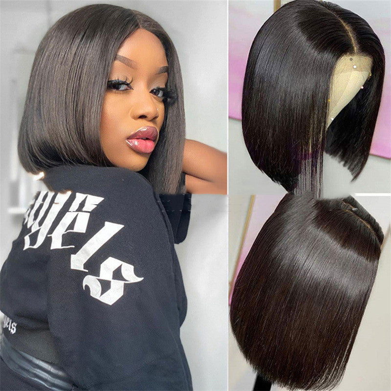 Mid-Point Short Wave Chemical Fiber Hair Wig