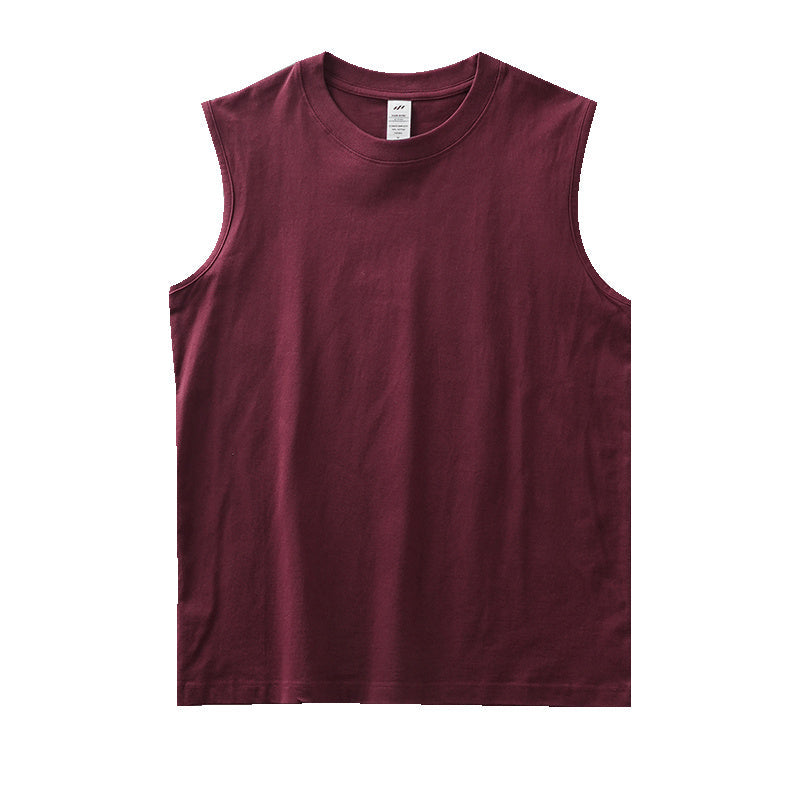 Fitness Waistcoat Solid Color Sleeveless Men’s T-shirt