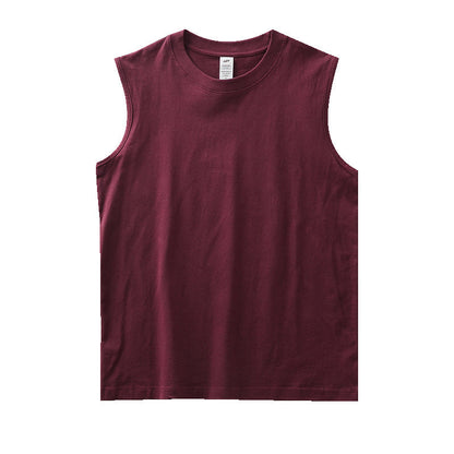 Fitness Waistcoat Solid Color Sleeveless Men’s T-shirt
