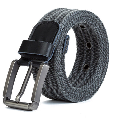 Men's Pin Buckle Polyester Canvas Belt