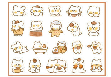 Cute Handbook Stickers Photo Album Diary DIY Decoration