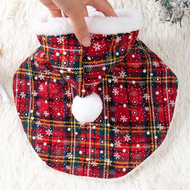Cat Christmas Cape Hat Plush Shawl
