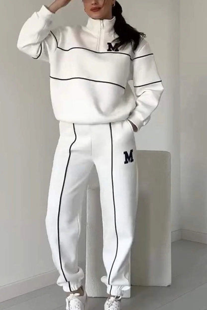 Women's Sweater Letter Long Sleeve Sports Suit
