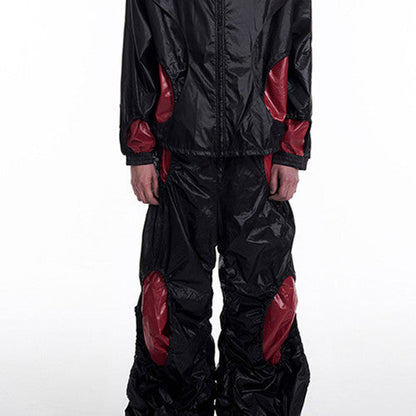 Original Niche Pleated Hollow Drawstring Pants