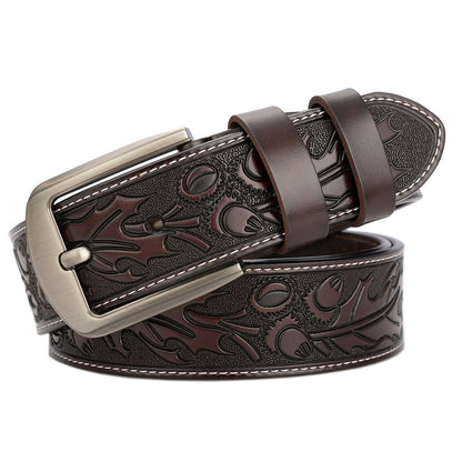Carved Craft Men's Cattlehide Leather Belt