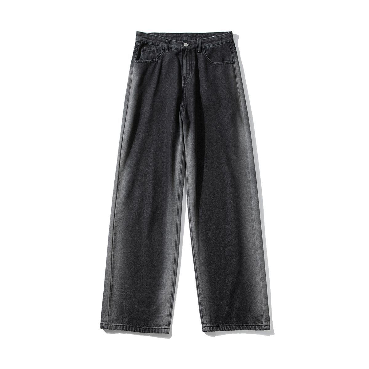 High-end Wide Leg Slimming Motorcycle Stitching Jeans