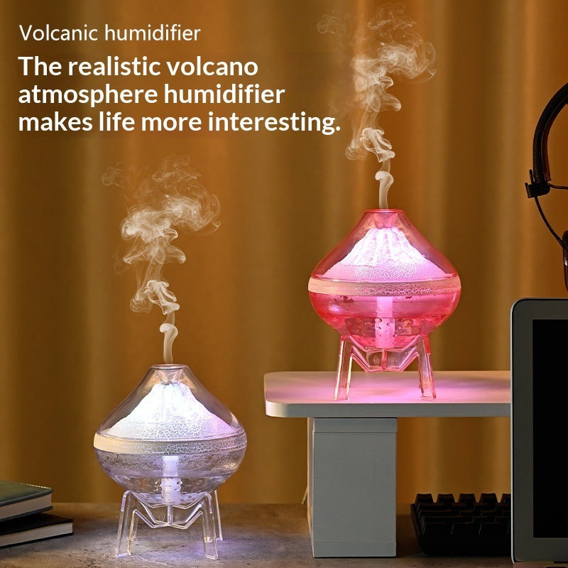 Desktop Volcanic Atmosphere Lamp Crack Humidifier Silent Spray