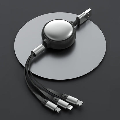3 in 1 USB Cable Micro USB Type-C 2.4A Retractable
