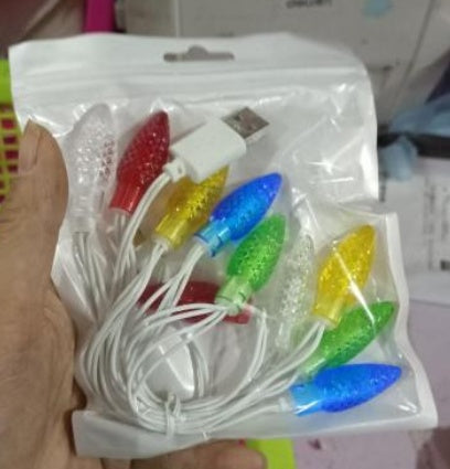 Christmas LED USB Charging Cable with Lights