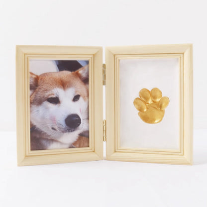 Frame Cat Palm Print Solid Wood Photo Commemorative Table