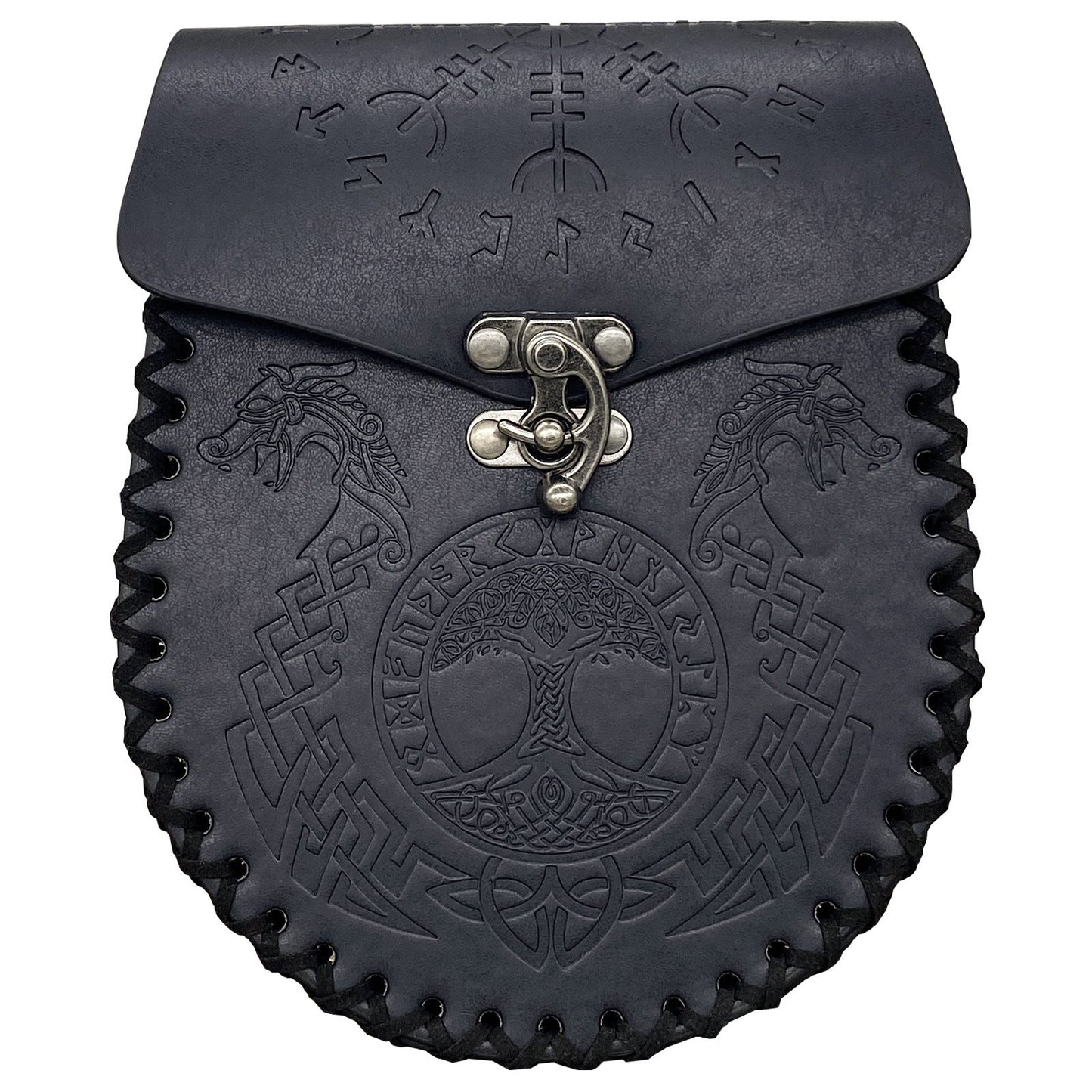 Vintage Viking Coin Purse: Medieval Belt Bag Style