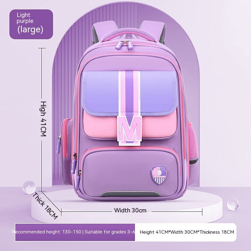 Spine-Supporting Primary School Backpack for Children