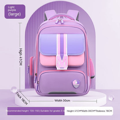 Spine-Supporting Primary School Backpack for Children