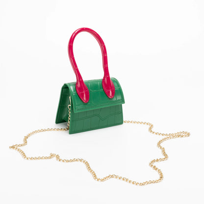 Fashion Crocodile Pattern PVC Women Top Handle Purse Jelly Color Brand Crossbody Bag  Summer Mini Beach Handbag