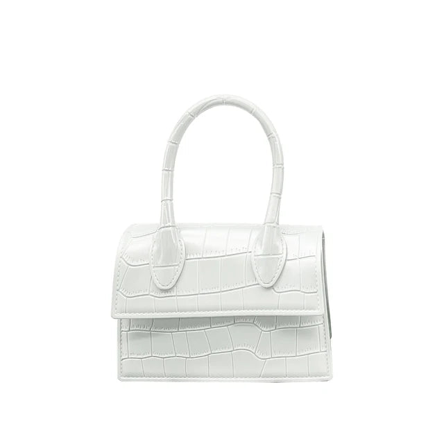Fashion Crocodile Pattern PVC Women Top Handle Purse Jelly Color Brand Crossbody Bag  Summer Mini Beach Handbag