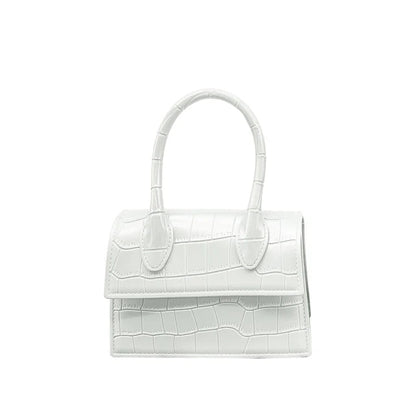 Fashion Crocodile Pattern PVC Women Top Handle Purse Jelly Color Brand Crossbody Bag  Summer Mini Beach Handbag