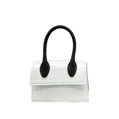 Fashion Crocodile Pattern PVC Women Top Handle Purse Jelly Color Brand Crossbody Bag  Summer Mini Beach Handbag