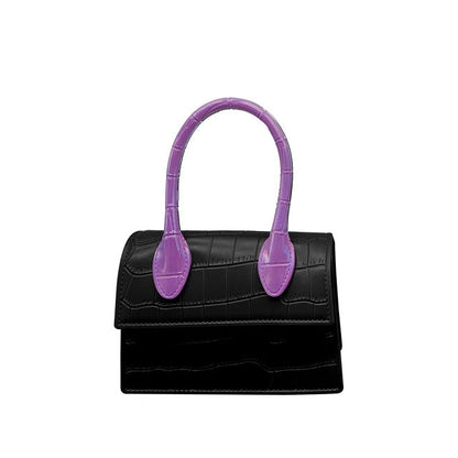 Fashion Crocodile Pattern PVC Women Top Handle Purse Jelly Color Brand Crossbody Bag  Summer Mini Beach Handbag