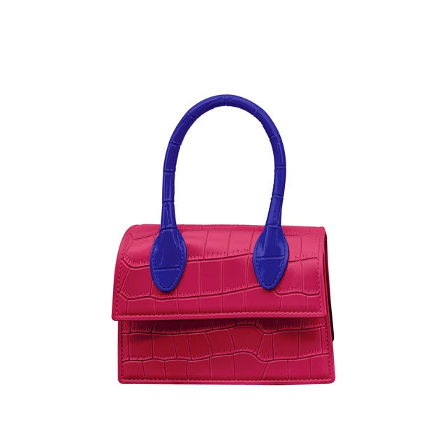 Fashion Crocodile Pattern PVC Women Top Handle Purse Jelly Color Brand Crossbody Bag  Summer Mini Beach Handbag