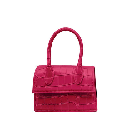 Fashion Crocodile Pattern PVC Women Top Handle Purse Jelly Color Brand Crossbody Bag  Summer Mini Beach Handbag