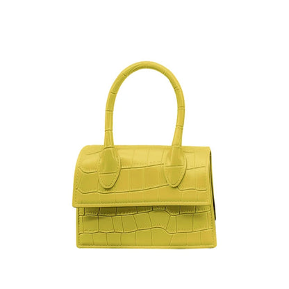 Fashion Crocodile Pattern PVC Women Top Handle Purse Jelly Color Brand Crossbody Bag  Summer Mini Beach Handbag