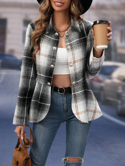 Fashionable women's clothing elegant commuting woolen suit slim fit jacket