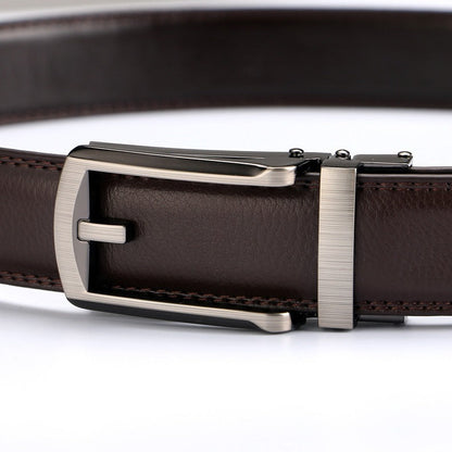 Two-layer Cowhide Automatic Buckle Men's Belt