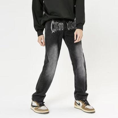 American Personality Hip Hop Zipper Jeans
