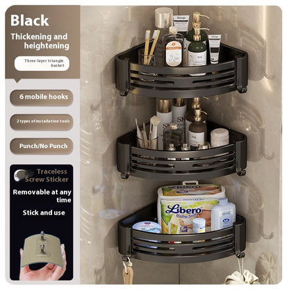 Portable Raised Bathroom Storage Triangle Rack