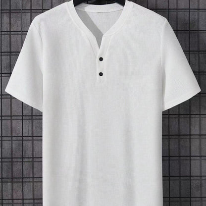 Summer Fashion Men's V-neck Short Sleeve Coat