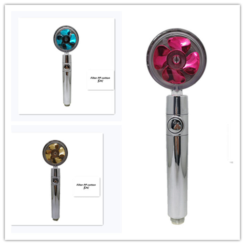 Turbo Propeller Shower Head Handheld High Pressure