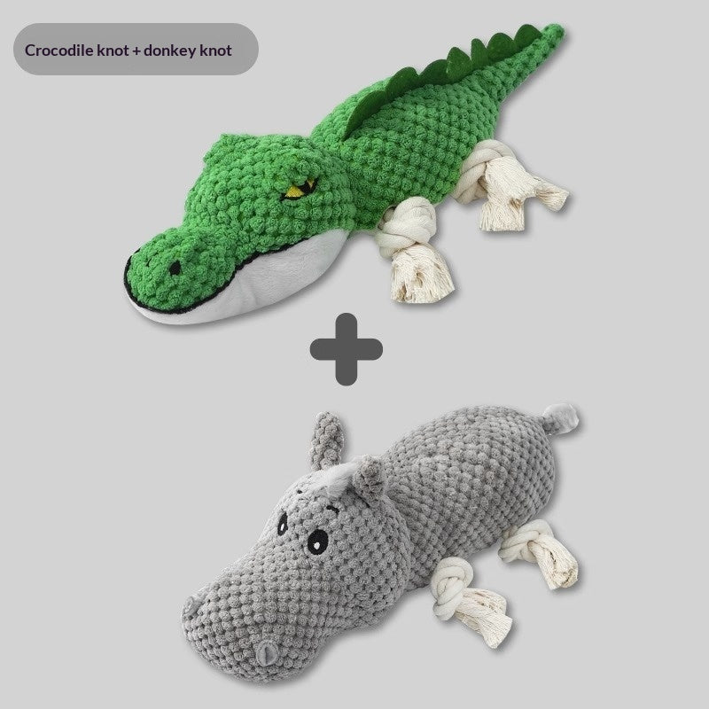 Chewing And Teeth-cleaning Plush Pet Toy With Sound