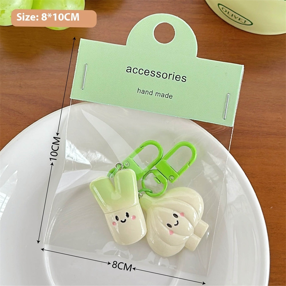 Onion Garlic Suit Keychain Pendant