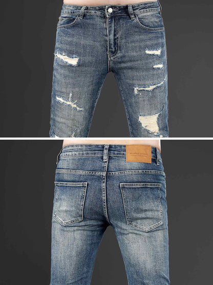 Men's Slim Fit Skinny Ripped Jeans