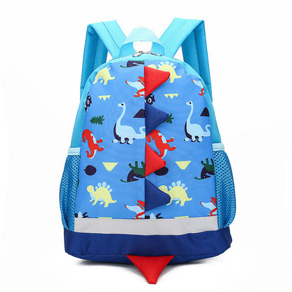 Dinosaur Cartoon Kindergarten Backpack for Boys and Girls
