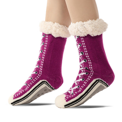 Floor Socks, Lamb Fur, Warm Socks, Postpartum Socks, Home Socks, Sleep Socks, Ultra Thick Plush Women's Socks