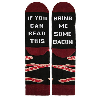 IF YOU CAN READ THIS Autumn And Winter Socks Mid Tube Socks Letter Pattern Midfield Socks