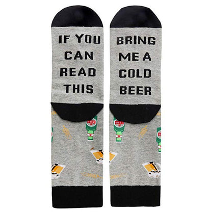 IF YOU CAN READ THIS Autumn And Winter Socks Mid Tube Socks Letter Pattern Midfield Socks