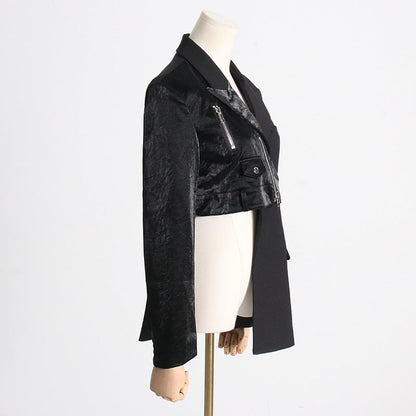 Irregular suit jacket women's waist cinched suit jacket