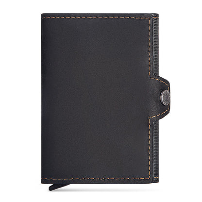 Leather Men's Card Holder Card Case European and American Leather Coin Purse Card Holder