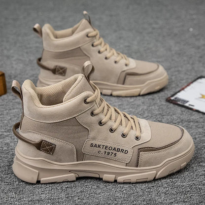 Martin boots men's autumn new style British style workwear boots fashionable men's casual mid top boots